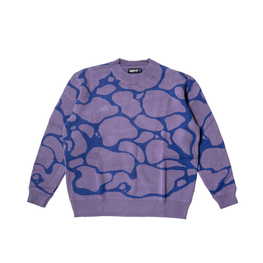 Pebble Knit Sweater Purple