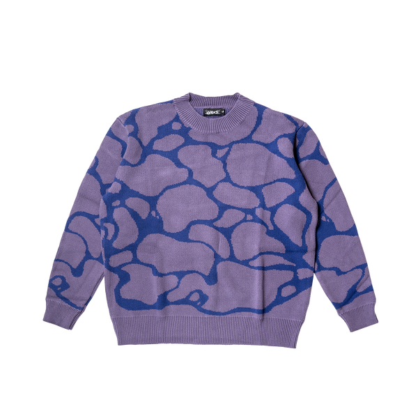 Pebble Knit Sweater Purple
