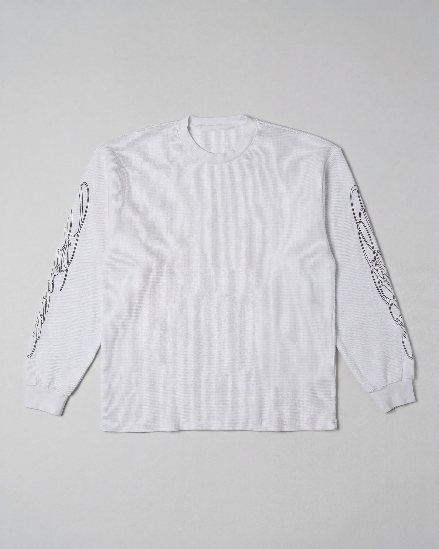 Cursive Thermal Shirt White