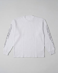 Cursive Thermal Shirt White