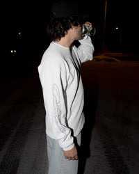 Cursive Thermal Shirt White