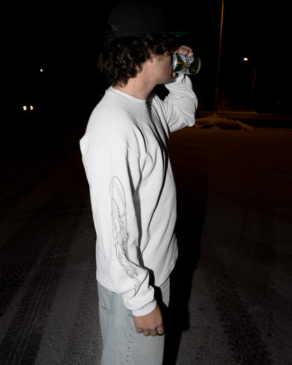 Cursive Thermal Shirt White